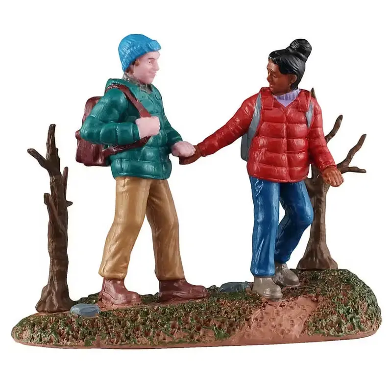 NEW 2025 Lemax Vail Village Figurine: Hiking Couple #52536