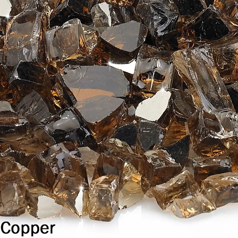 1/2" Copper Reflective Fire Pit / Fireplace Fire Glass