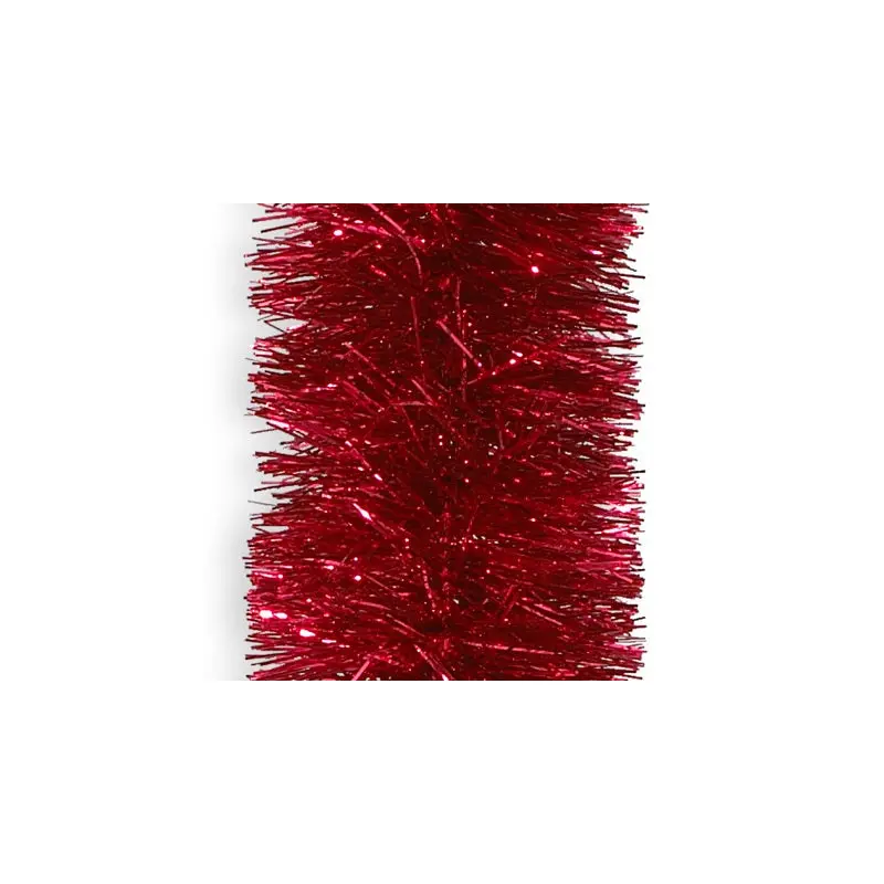 15' Super Plush Red Tinsel Christmas Garland