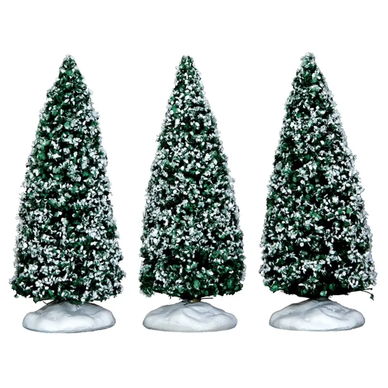Lemax General Collectibles: Snowy Juniper Tree, Small, Set of 3 #34666