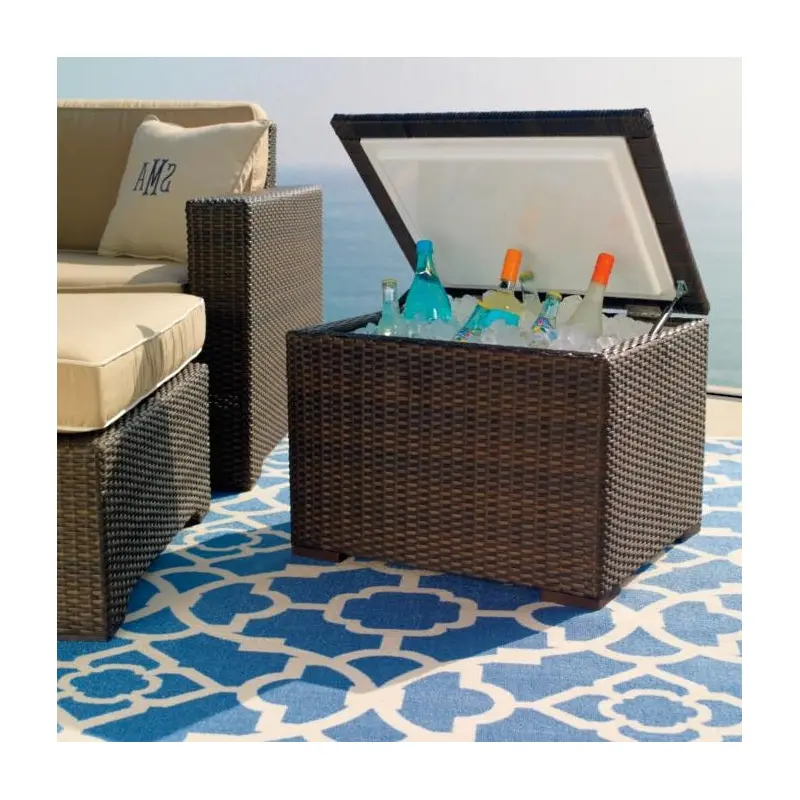 Wicker Aspen Ice Chest End Table