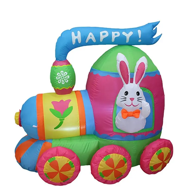4' Air Inflatable Easter Train Yard Decoration