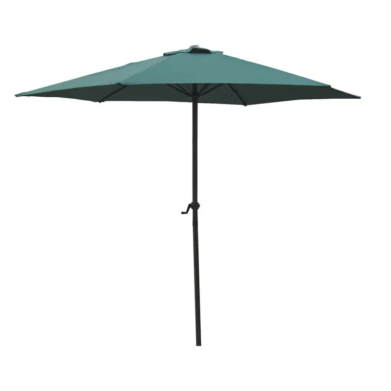 7.5' Market Bronze Frame Hunter Green Canopy Umbrella