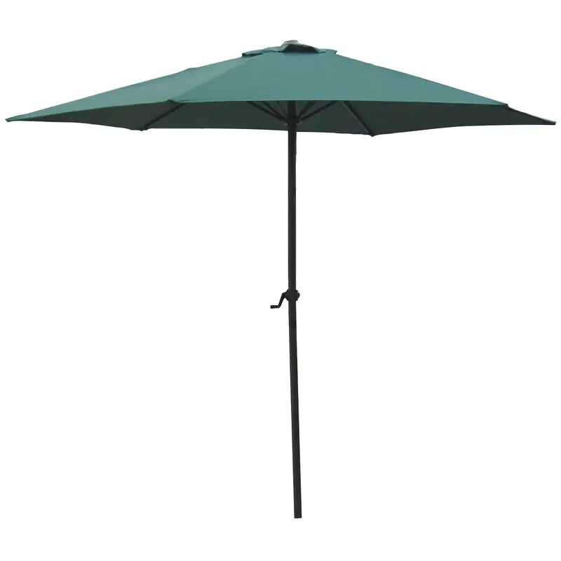 9' Market Bronze Frame Hunter Green Canopy Umbrella