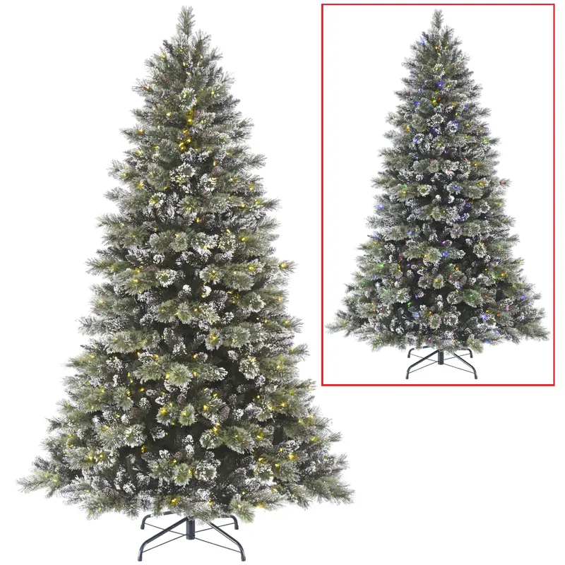 Crystal Elegance Pine Dual Color LED PowerConnect Pre-Lit Artificial Christmas Tree