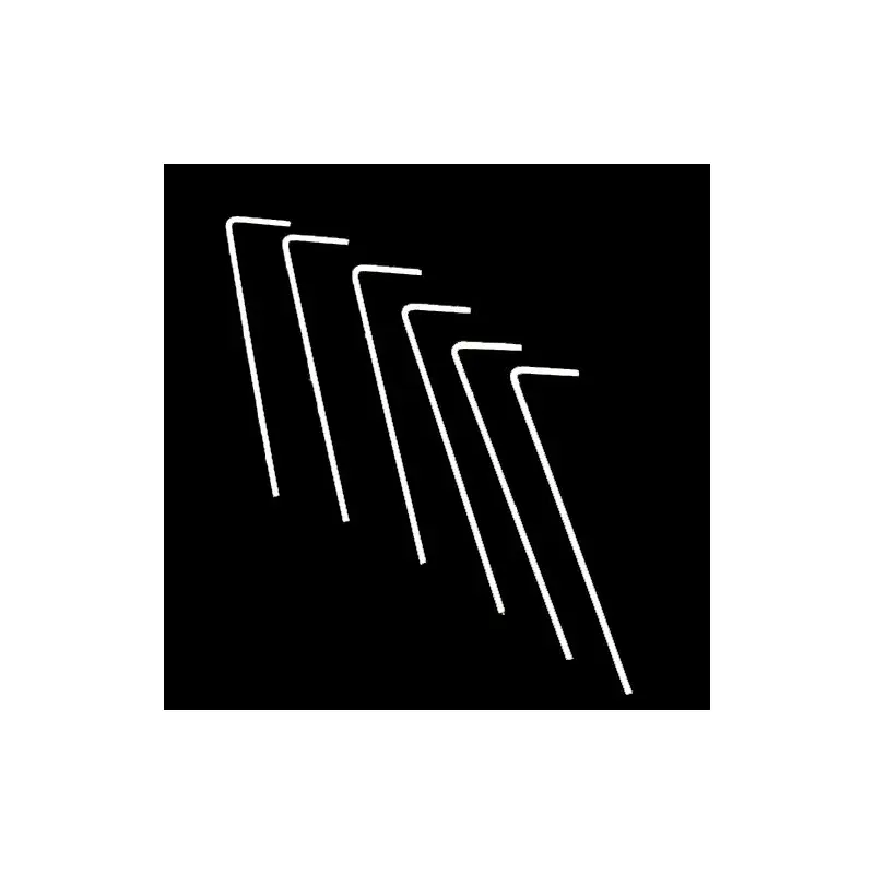 Set of 6 White Metal Lawn Stakes