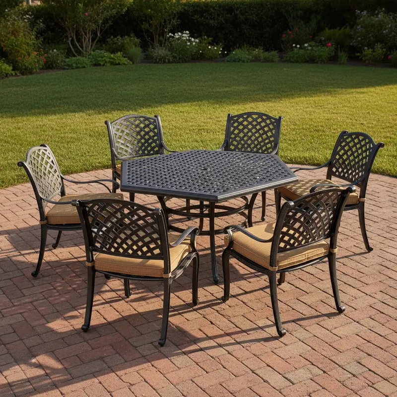 Stonegate Cast Aluminum Cushioned Patio Dining Sets