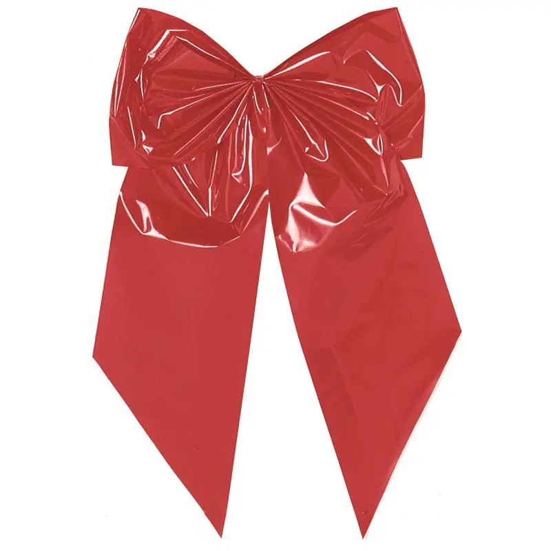 15" x 24" Red Polyester 2-Loop Christmas Bow