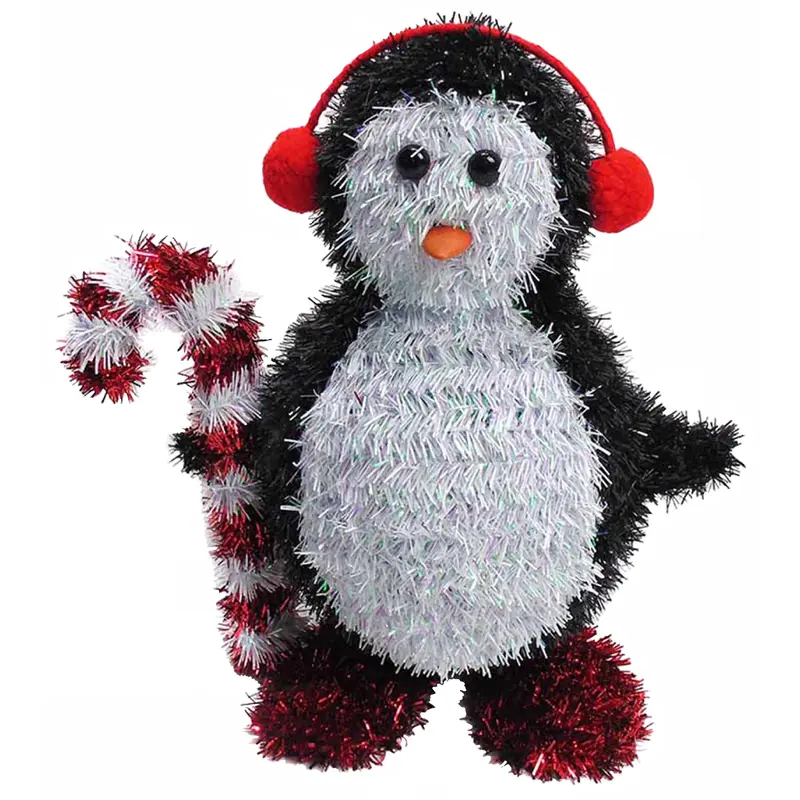 3D Tinsel Christmas Penguin Tabletop Decoration