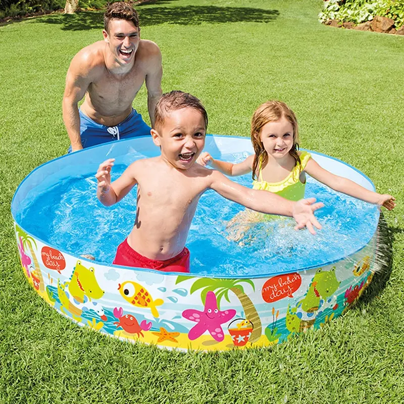 Intex 'Under the Palm Trees' Plastic Snapset Kiddie Pool