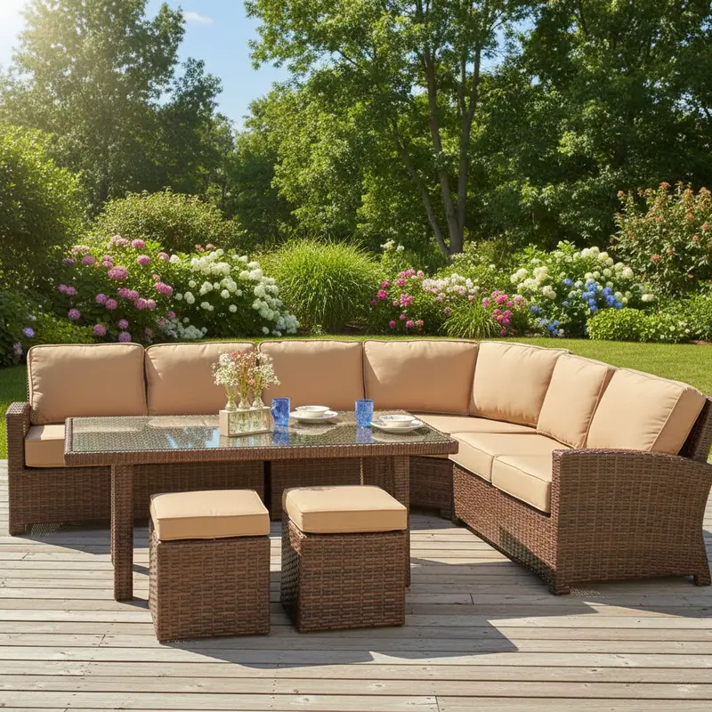 Lenox Wicker Deep Seating Sectional Sets