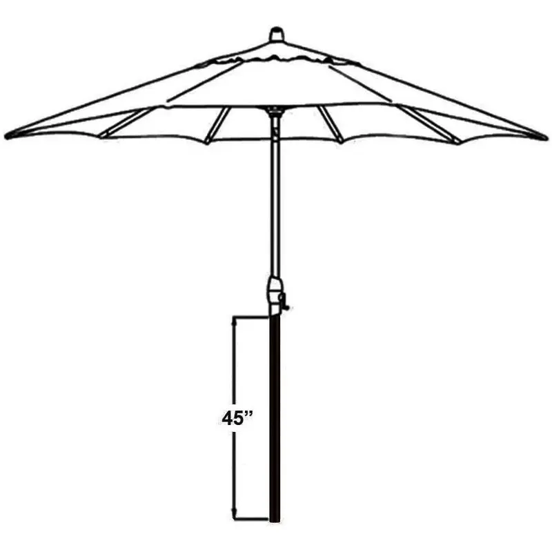 Treasure Garden 45" Bottom Umbrella Pole Replacements