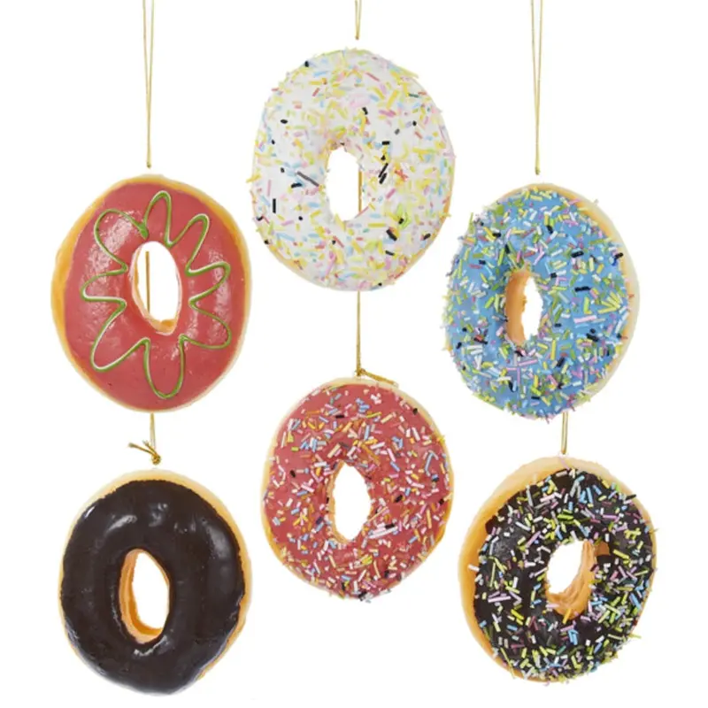 3.9" Frosted Donut Ornament