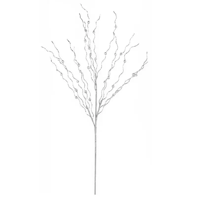 35" Glitter Curly Twig Floral Pick Spray