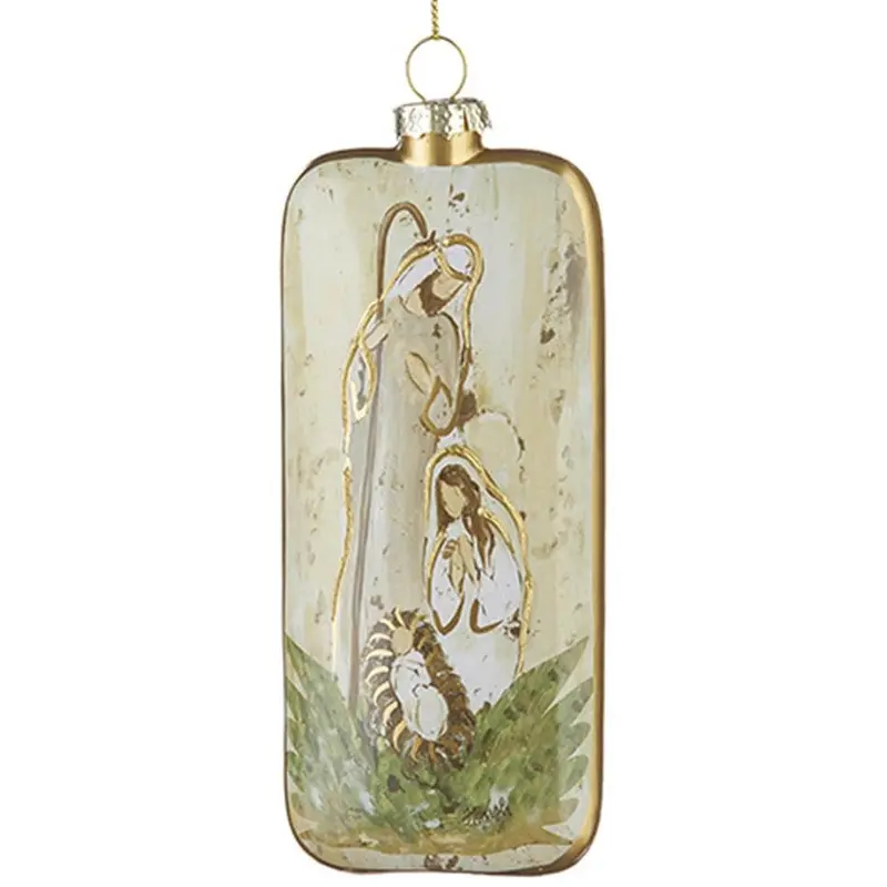 6" Holiday in Provence Holy Family Glass Ornament