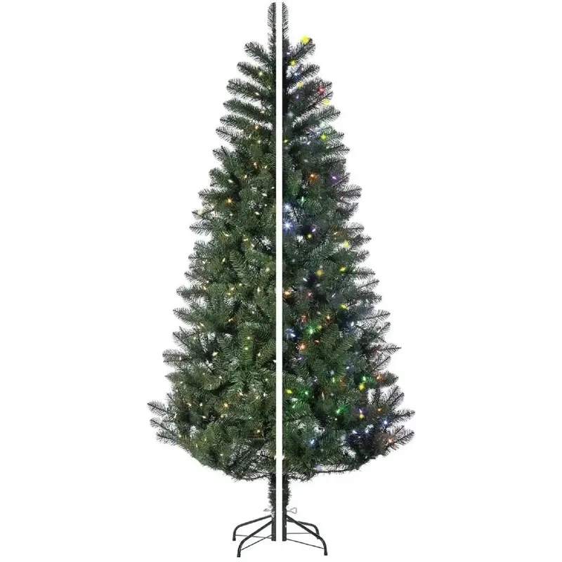 7.5' Pre-Lit Newark Pine Artificial Christmas Tree with Color-Changing LED Lights