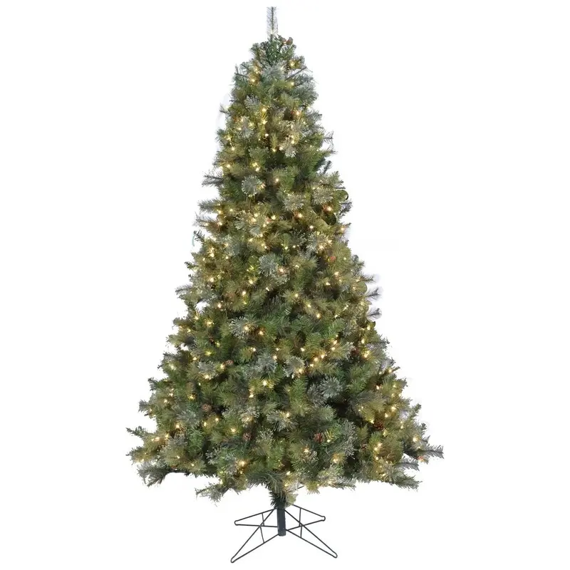 9' Rocky Mountain Narrow Profile Instant Lite Pole Pre-Lit Artificial Christmas Tree with Foot Tapper