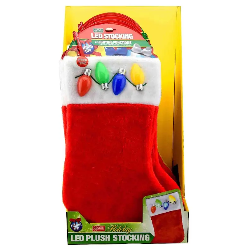 Jumbo Flashing Christmas Stocking
