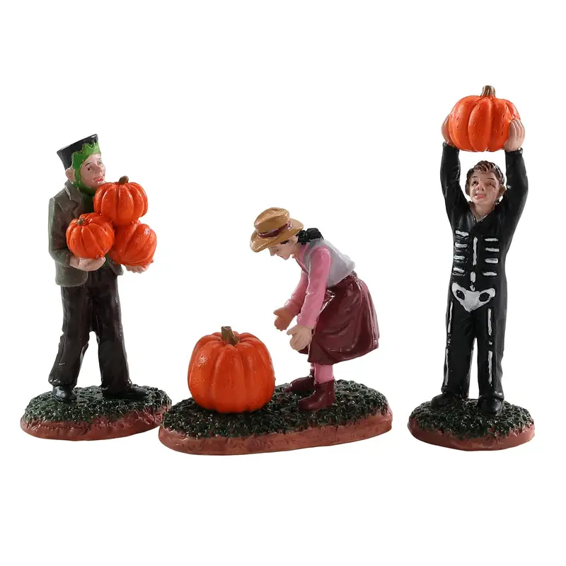 Lemax Spooky Town Pumpkin Pickers, Set of 3 #82565