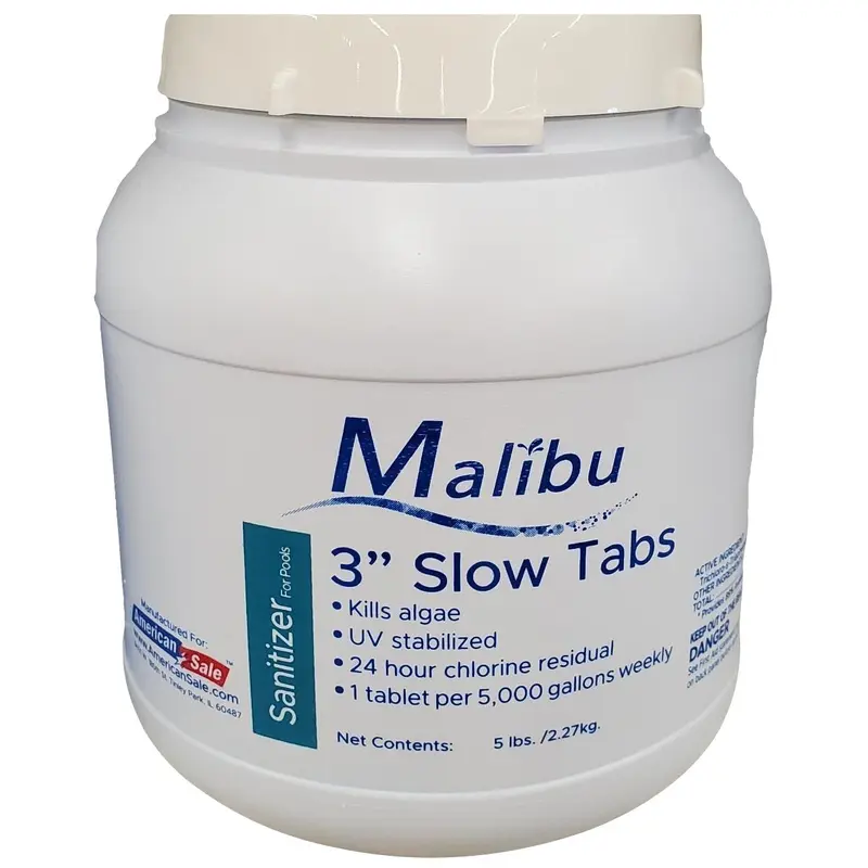 Malibu 3" Slow Tabs Sanitizer for Pools