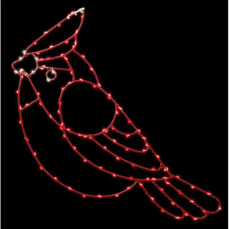 15" LED Cardinal Silhouette Decoration