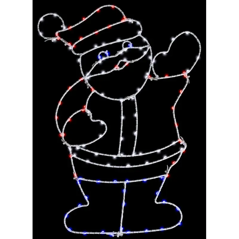 17" LED Santa Silhouette Decoration