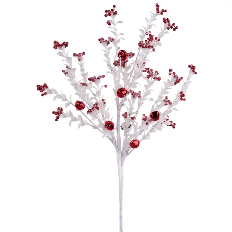 18" Jingle Bell Berry & Mini Leaf Spray