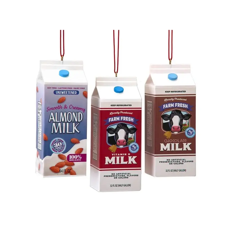 4.6" Milk Carton Ornament