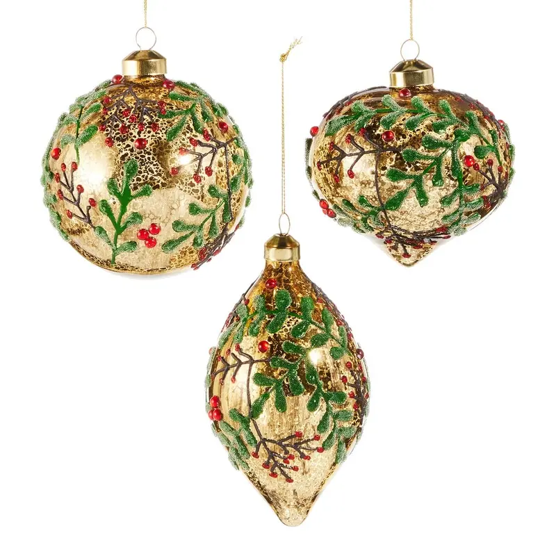 4" Holly Berry Ornament