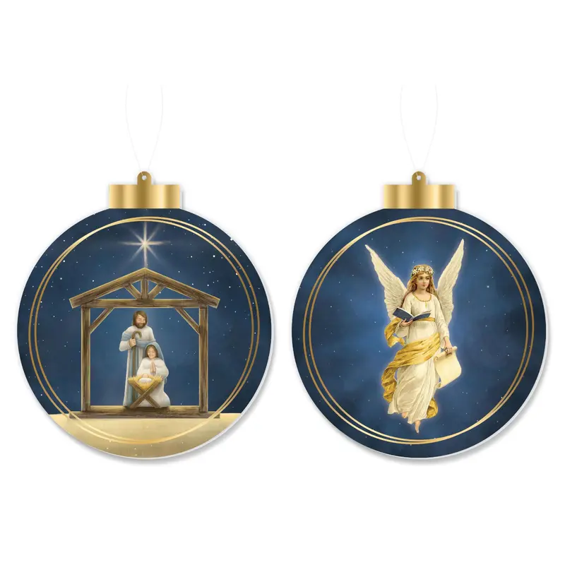 5.5" Double-Sided Vintage Nativity Ornament