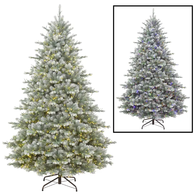 7.5' Frosted Hampshire Galaxy LED Instant Connect Artificial Christmas Tree