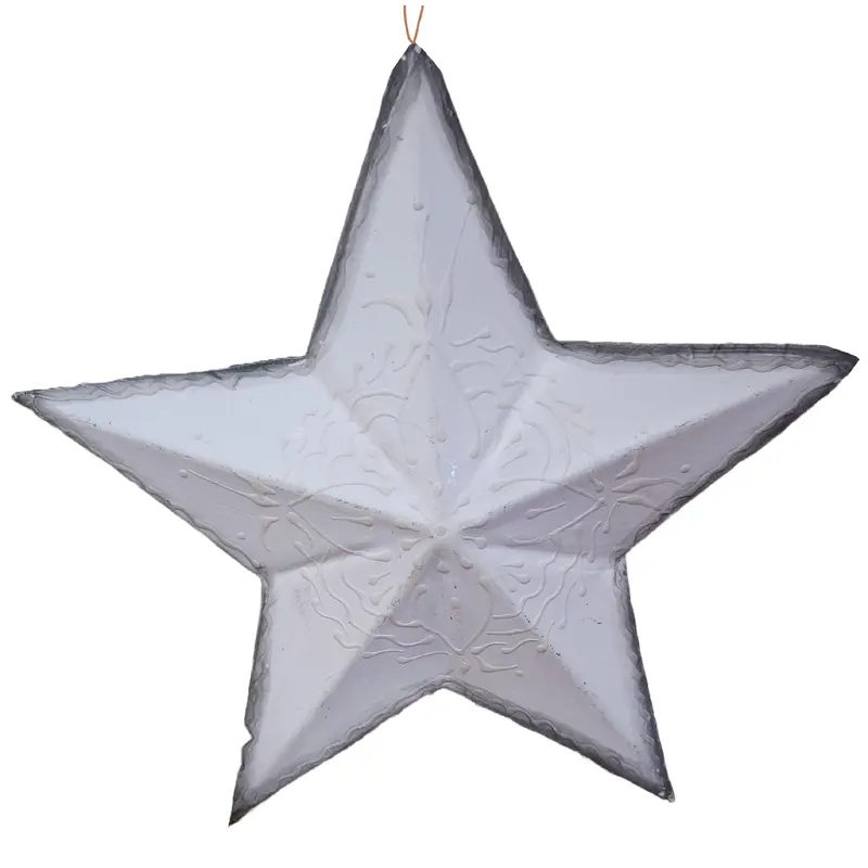 8.5" Rustic Winter Star Ornament