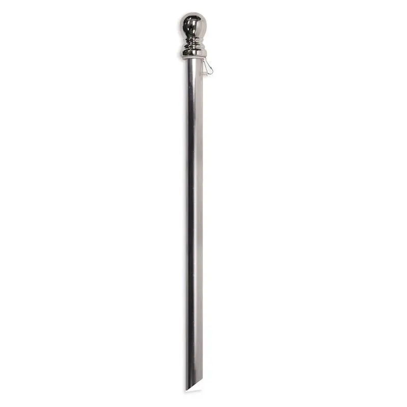 Chrome Finish Aluminum House Flag Pole with Anti-Wrap Tube
