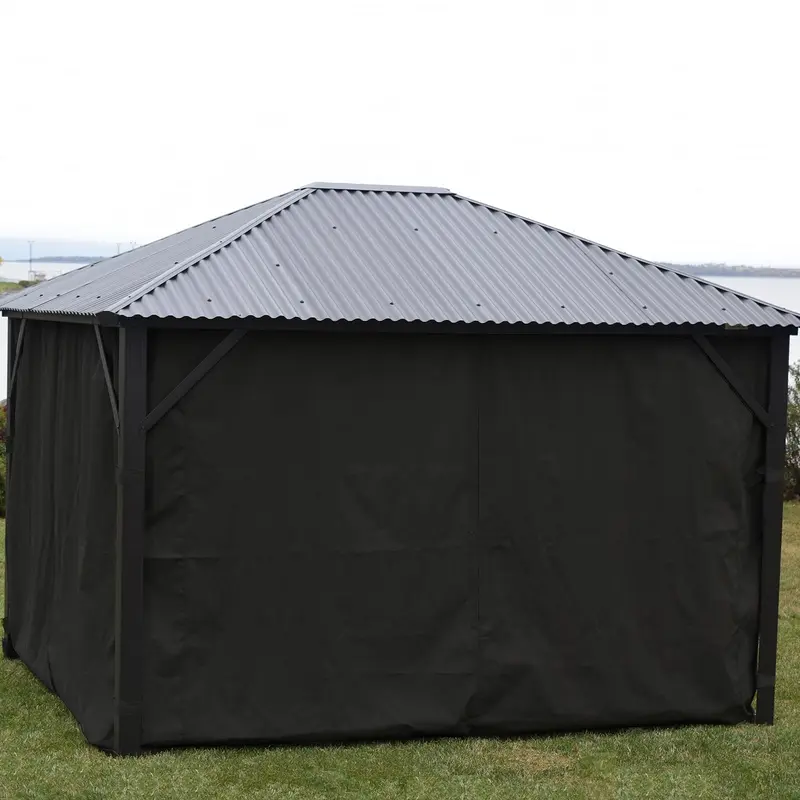 Chocolate Colored Curtains for Hard Top Gazebos