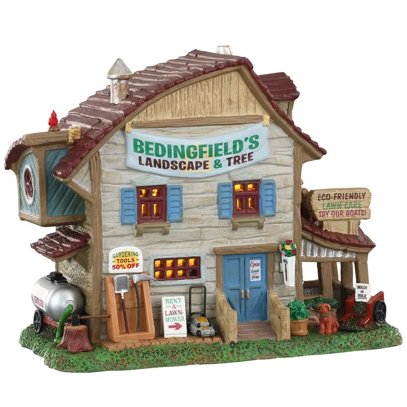 Lemax Harvest Crossing Lighted Building: Bedingfield's Landscape & Tree #05636