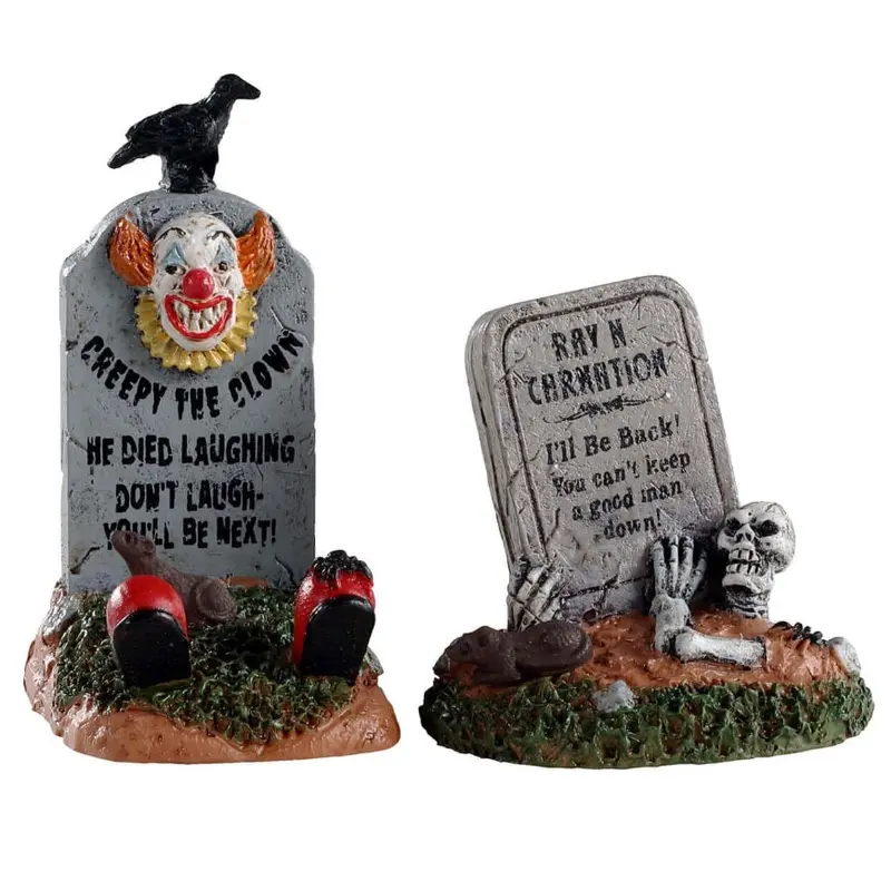 Lemax Spooky Town Crazy Headstones, Set of 2 #04711