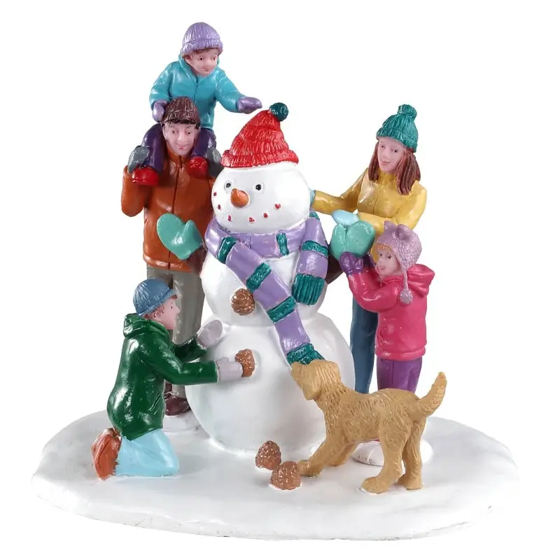 Lemax Vail Village Table Piece: Snowman Teamwork #03511
