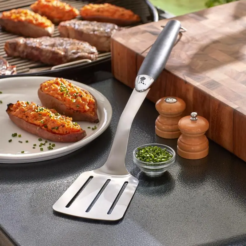 Premium Weber Stainless Steel BBQ Spatula with Non-Slip Grip
