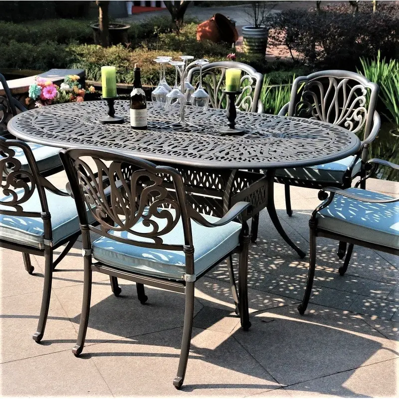Shoreline Cast Aluminum Cushioned Patio Dining Sets