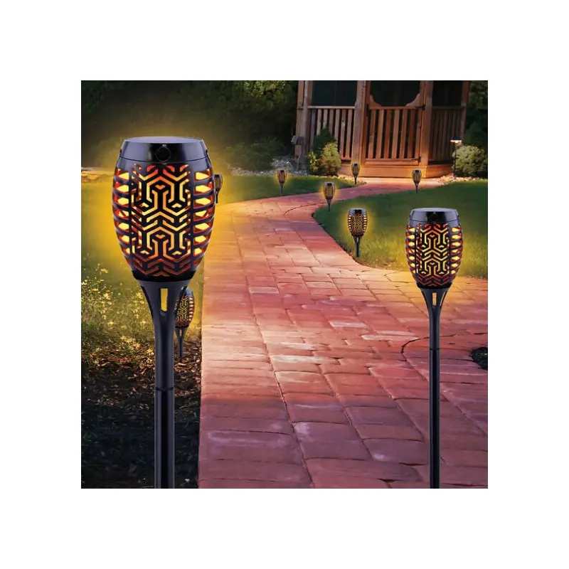 Zen Garden Solar Flicker Flame Pathway Lantern