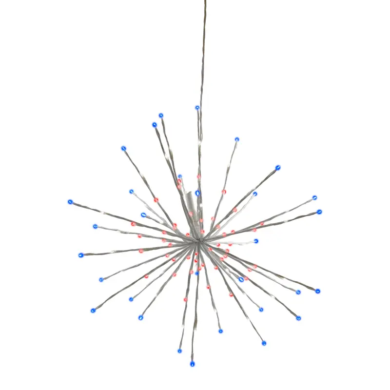 24" 3-in-1 Patriotic LED Radiant Blast Light-Up Wire Decor