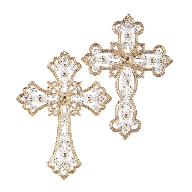 5" Star of Wonder Jeweled Cross Ornament