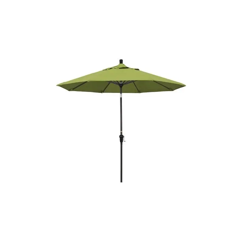 9' Auto Tilt Market Black Frame Macaw Canopy Umbrella Thin Pole