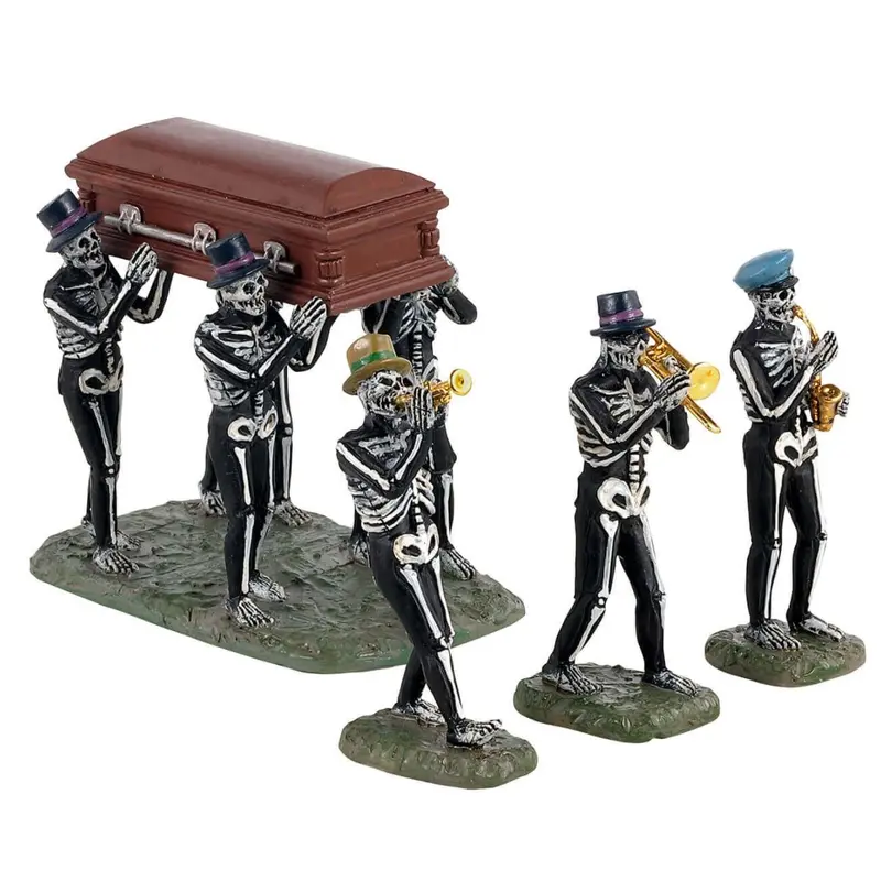 Lemax Spooky Town Jazz Funeral, Set of 4 #13554