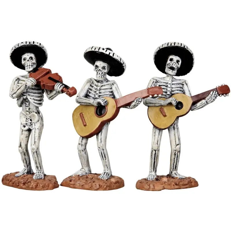 Lemax Spooky Town Skeleton Mariachi Band, Set of 3 #12884