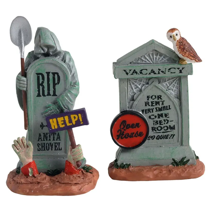 Lemax Spooky Town Tombstone Duo, Set of 2 #14831