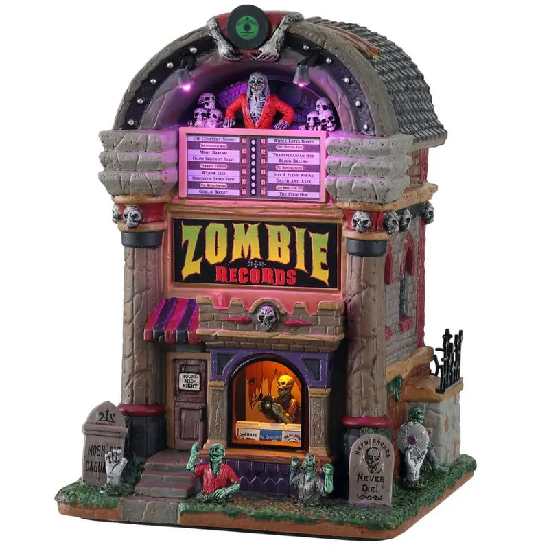 Lemax Spooky Town Zombie Records #15726