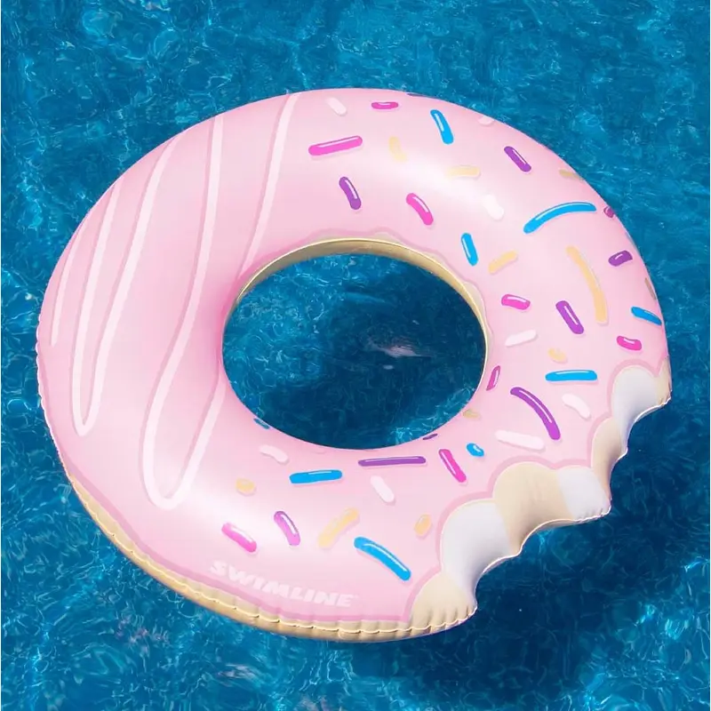 Swimline's Pink Sprinkled Donut Ring Pool Float