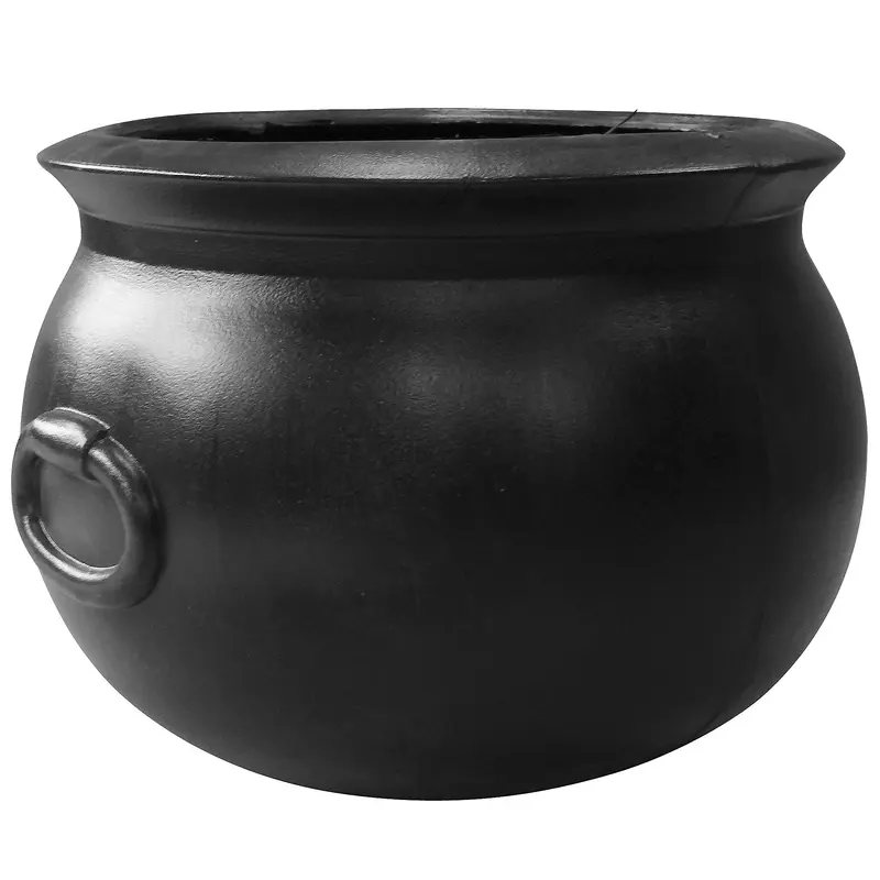 16" Black Cauldron Halloween Prop