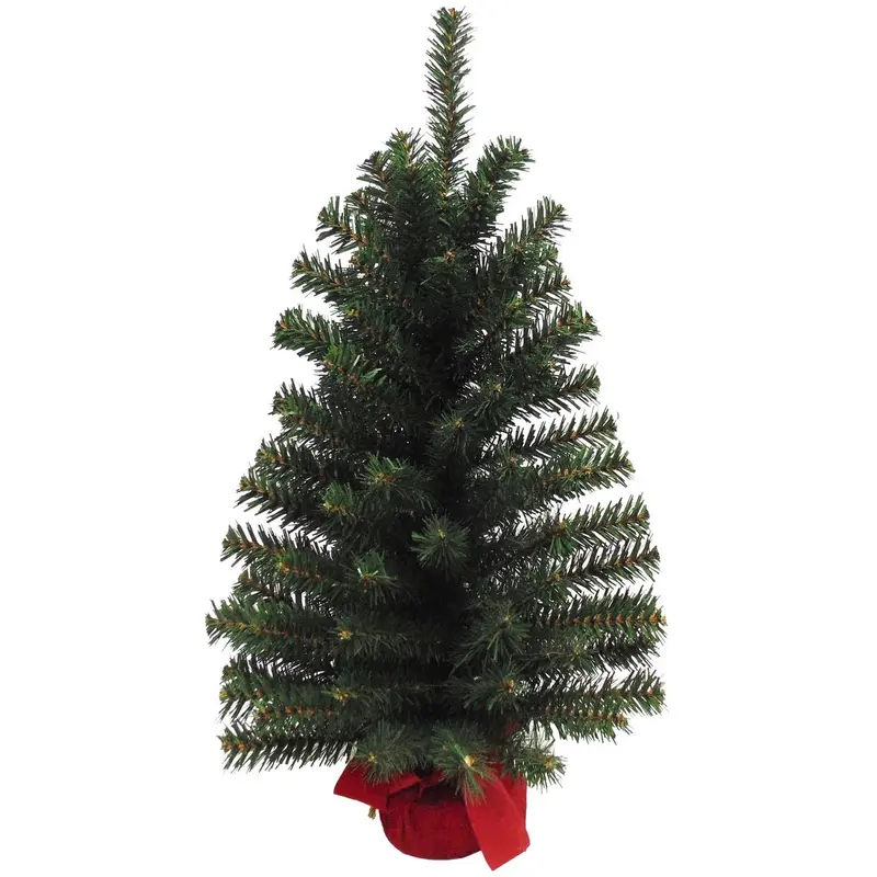 24" Artificial Tabletop Tree with Red Bag Base